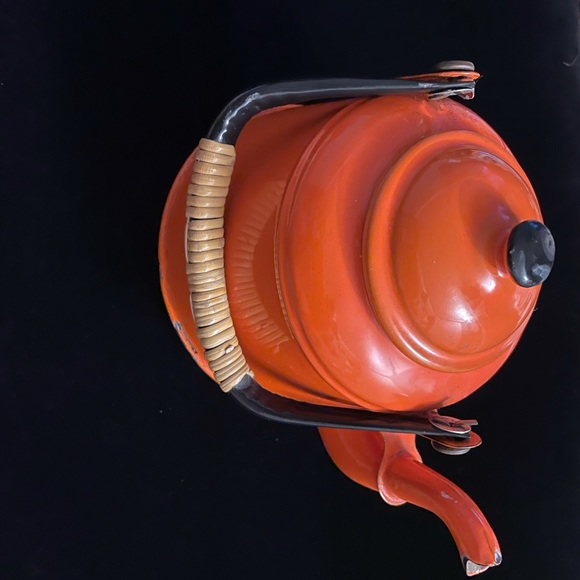 Orange Fall teapot decor. Fall Halloween Thanksgiving Autumn - Picture 6 of 10